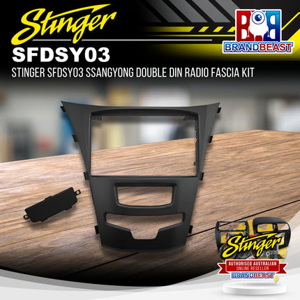 Stinger SFDSY03 Ssangyong Double DIN Radio Fascia Kit