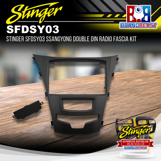 Stinger SFDSY03 Ssangyong Double DIN Radio Fascia Kit