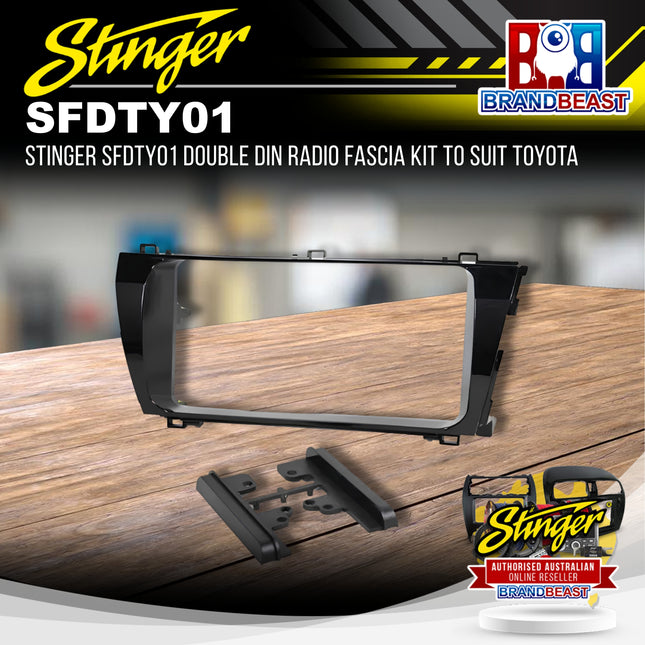 Stinger SFDTY01 Double DIN Radio Fascia Kit To Suit Toyota