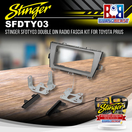 Stinger SFDTY03 Double DIN Radio Fascia Kit for Toyota Prius