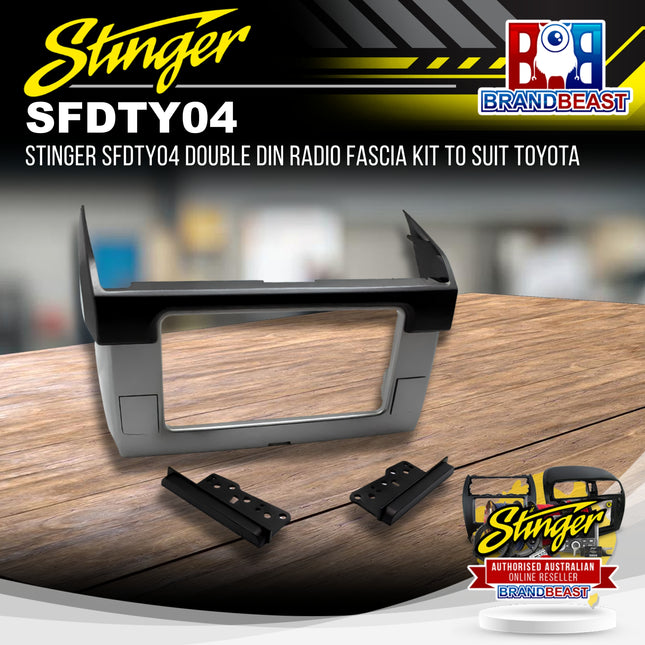Stinger SFDTY04 Double DIN Radio Fascia Kit to Suit Toyota