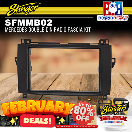 Stinger SFMMB02 Mercedes Double DIN Radio Fascia Kit