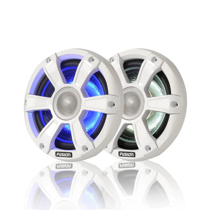 Fusion SG-FL65SPW 6.5" 230 Watt Coaxial Sports White Marine Speaker with LEDs