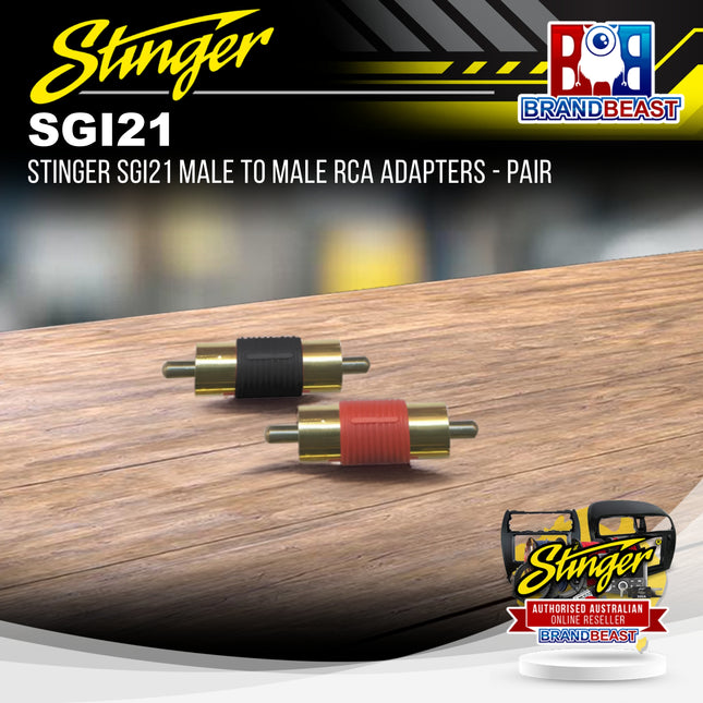 Stinger SGI21 Male To Male RCA Adapters - Pair