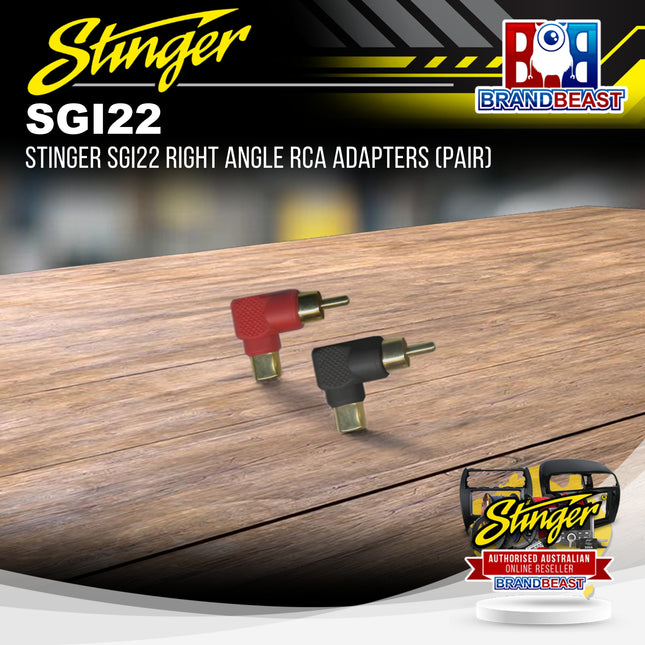 Stinger SGI22 Right Angle RCA Adapters Pair
