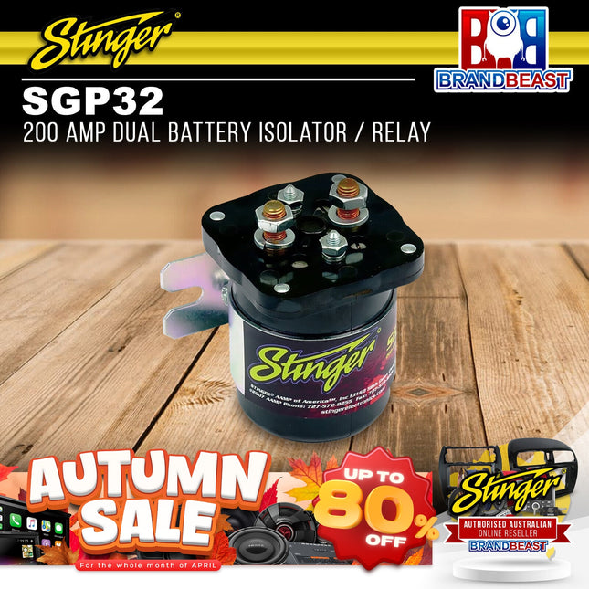 Stinger SGP32 200 Amp Dual Battery Isolator / Relay