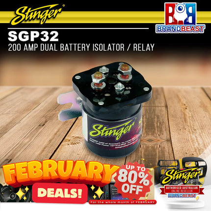 Stinger SGP32 200 Amp Dual Battery Isolator / Relay