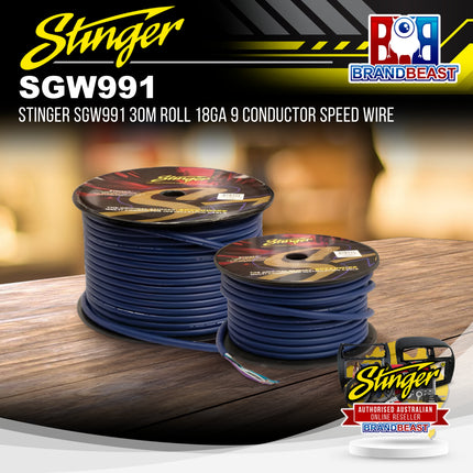 Stinger SGW991 30M Roll 18GA 9 Conductor Speed Wire