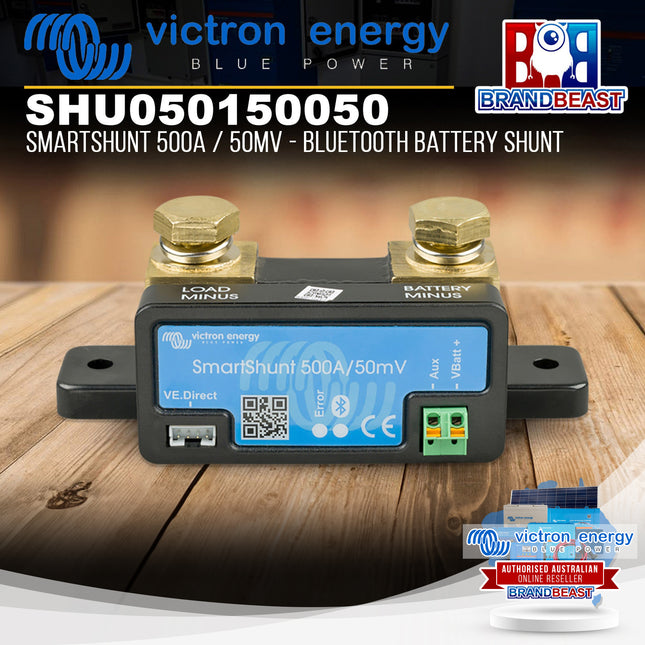 Victron Energy SHU050150050 SmartShunt 500A / 50mV - Bluetooth Battery Shunt