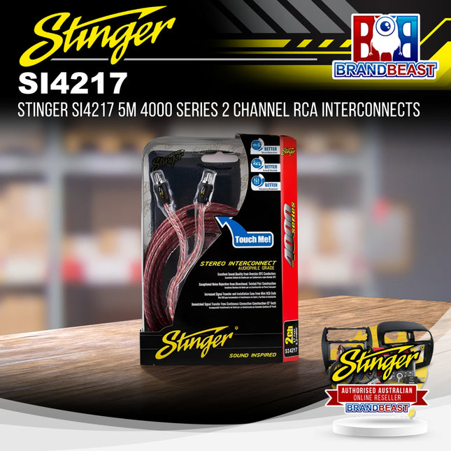 Stinger SI4217 5m 4000 Series 2 Channel RCA Interconnects