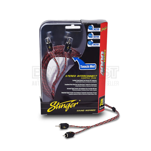 Stinger SI429 4000 Series 2-Channel 9Ft. RCA Lead Cable