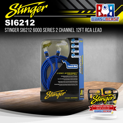 Stinger SI6212 6000 Series 2 Channel 12ft RCA Lead