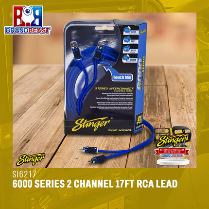 Stinger SI6217 6000 Series 2 Channel 17ft RCA Lead