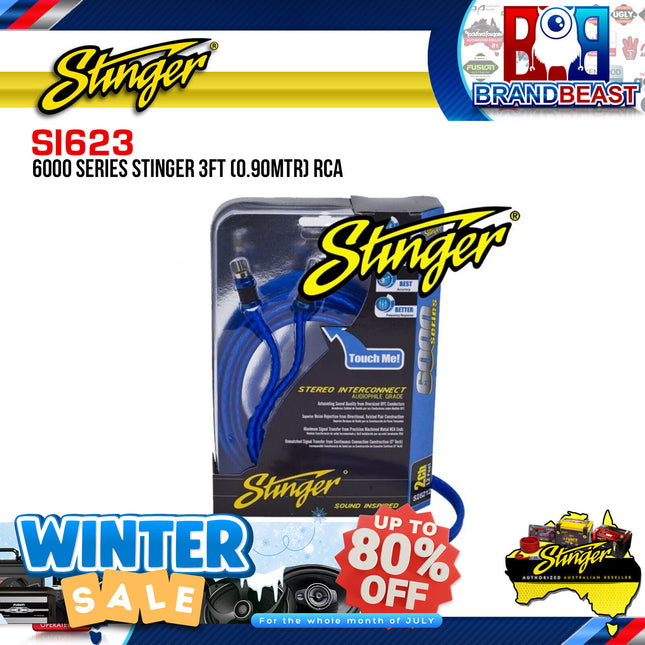 Stinger SI623 .90M 6000 Series 2-Channel Shielded Directional Interconnects