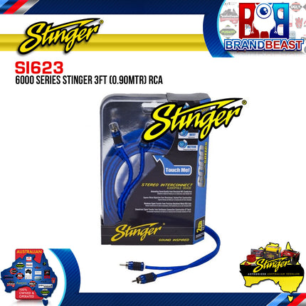 Stinger SI623 .90M 6000 Series 2-Channel Shielded Directional Interconnects
