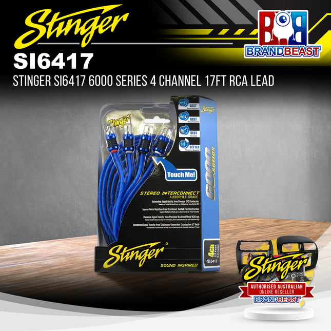 Stinger SI6417 5m 6000 Series 4-Channel Shielded Directional Interconnects