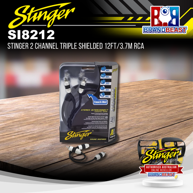 Stinger SI8217 8000 Series 2-Channel Triple Shielded RCA 17ft