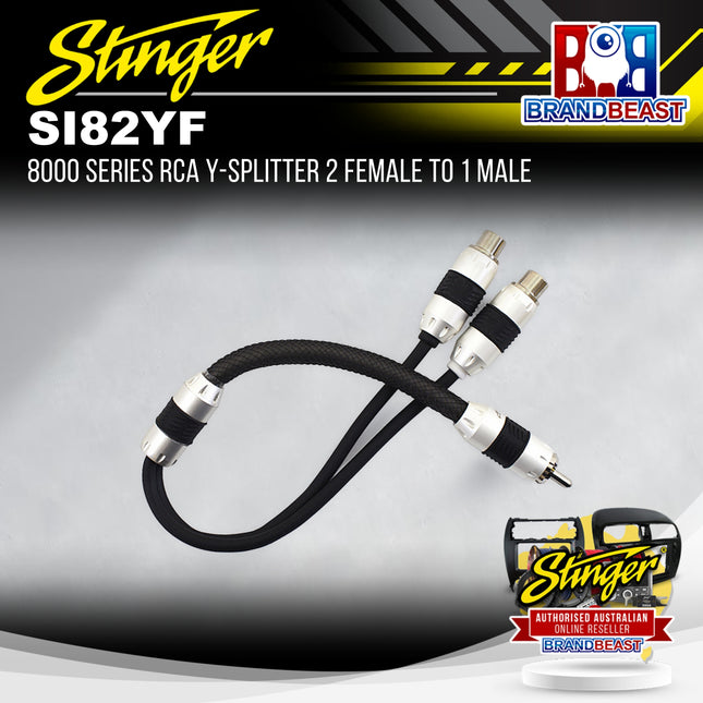 Stinger SI82YF 8000 Series RCA Y-Splitter 2 Female to 1 Male