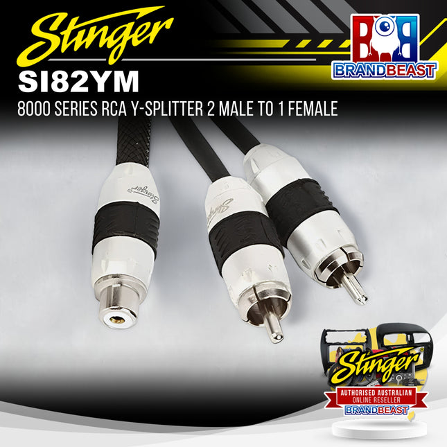 Stinger SI82YM 8000 Series RCA Y-Splitter 2 Male to 1 Female
