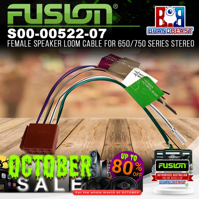 Fusion S00-00522-07 Female Speaker Loom Cable For 650/750 Series Stereo