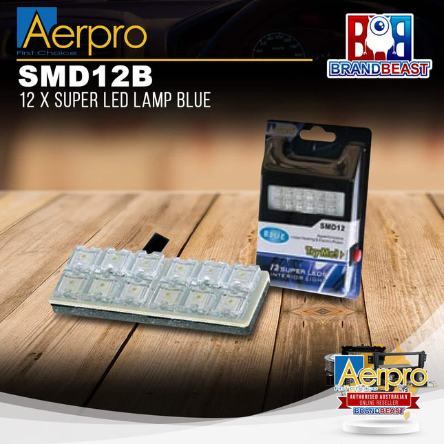 Aerpro 12 X Super Led Lamp Blue SMD12B