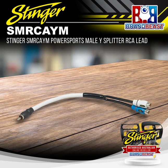 Stinger SMRCAYM PowerSports Male Y Splitter RCA Lead