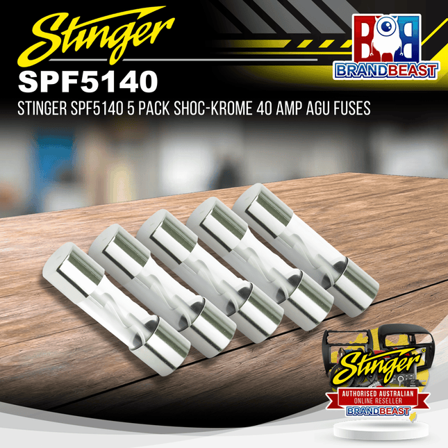 Stinger SPF5140 5 Pack Shoc-Krome 40 AMP AGU Fuses