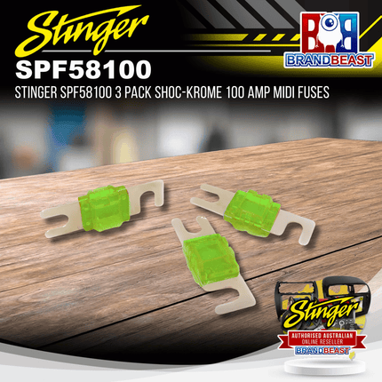 Stinger SPF58100 3 Pack Shoc-Krome 100 AMP MIDI Fuses