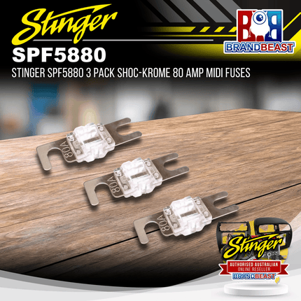 Stinger SPF5880 3 Pack Shoc-Krome 80 AMP MIDI Fuses