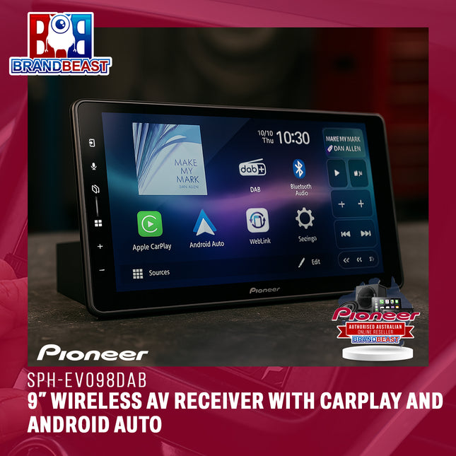 Pioneer SPH-EVO98DAB 9″ Wireless AV Receiver with CarPlay and Android Auto