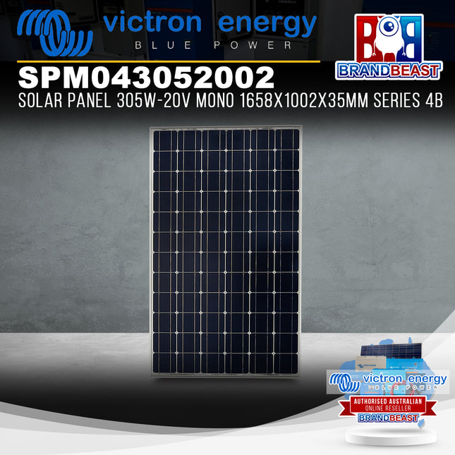 Victron Energy SPM043052002 Solar Panel 305W-20V Mono 1658x1002x35mm Series 4B