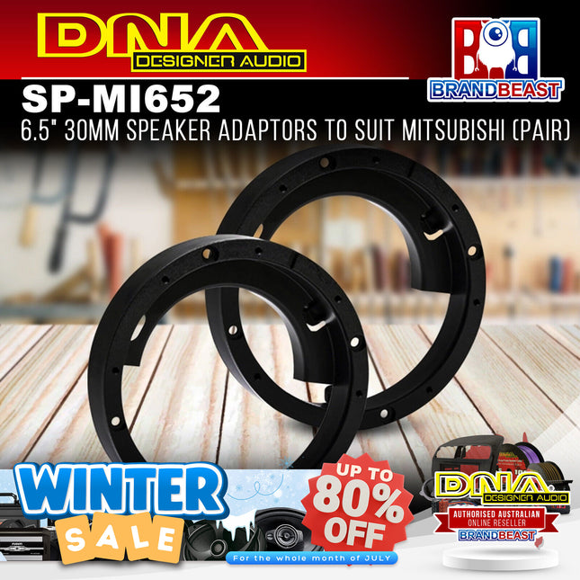 DNA SP-MI652 6.5" 30mm Speaker Adaptors To Suit Mitsubishi (Pair)
