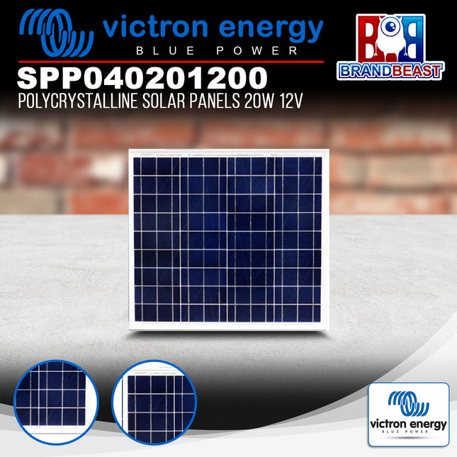 Victron Energy SPP040201200 12V 20W Polycrystalline Solar Panel (440mm x 350mm x 25mm)