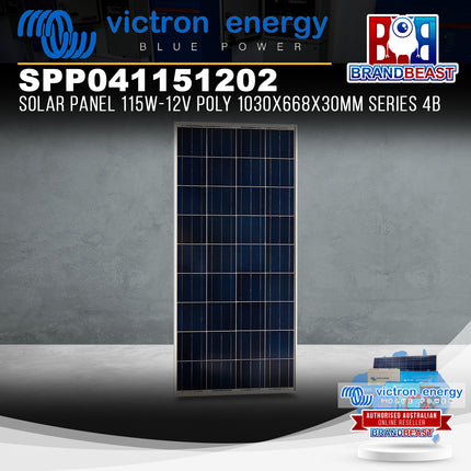 Victron Energy SPP041151202 Solar Panel 115W-12V Poly 1030x668x30mm Series 4B