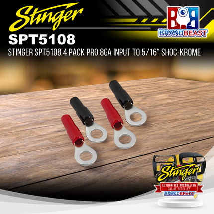 Stinger SPT5108 4 Pack Pro 8GA Input to 5/16" Shoc-Krome