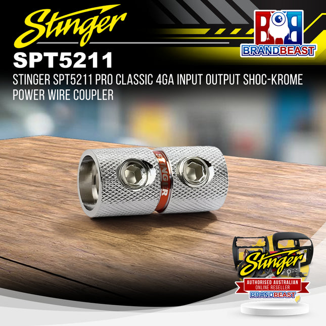 Stinger SPT5211 Pro Classic 4GA Input Output Shoc-Krome Power Wire Coupler