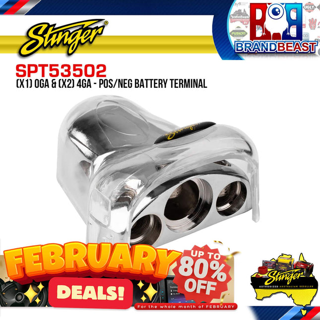 Stinger SPT53502 Positive Battery Terminal (1) 1/0GA + (1) 4GA + (2) 8GA Outputs