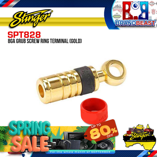 Stinger SPT828 8GA Grub Screw Gold Ring Terminal