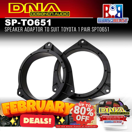 DNA SP-TO651 6.5‚Ä≥ 30mm Speaker Adaptors To Suit Toyota (Pair)