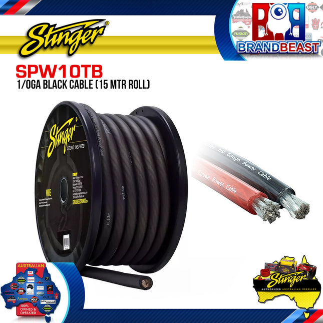 Stinger SPW10TB 15 Meter Roll 1/0GA Black Cable