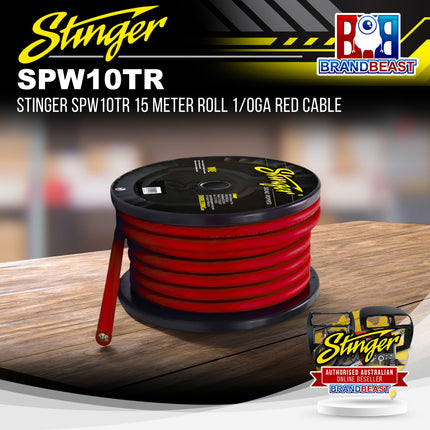 Stinger SPW10TR 15 Meter Roll 1/0GA Red Cable