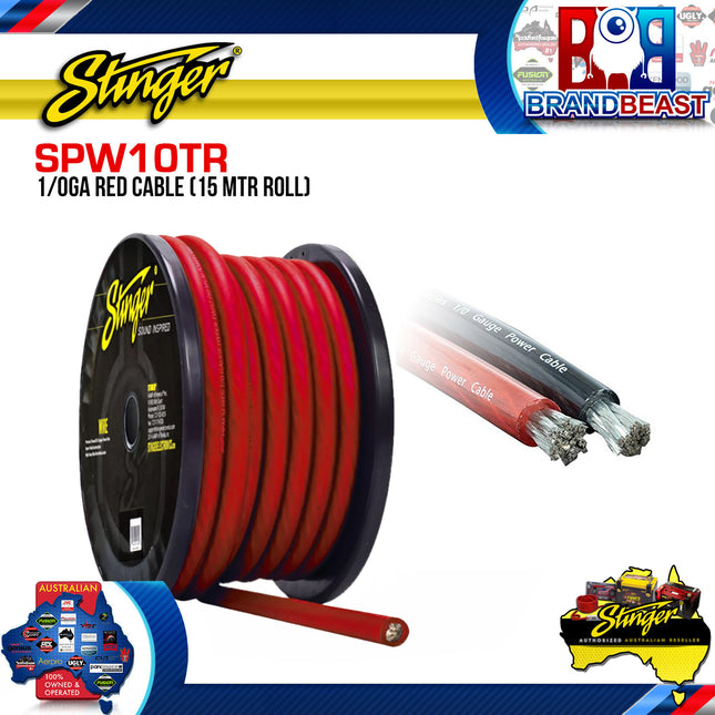 Stinger SPW10TR 15 Meter Roll 1/0GA Red Cable