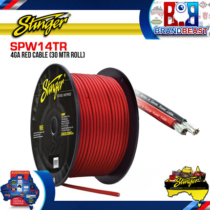Stinger SPW14TR 30 Meter Roll 4GA Red Cable