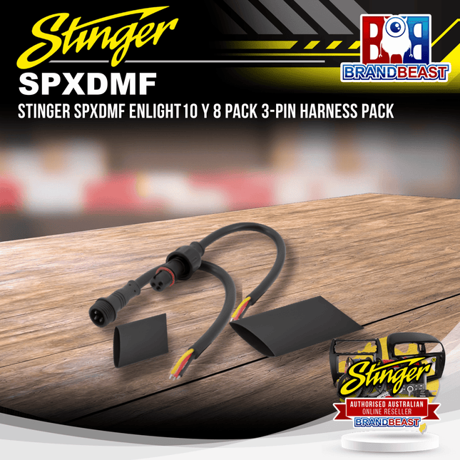 Stinger SPXDMF ENLIGHT10 Y 8 Pack 3-Pin Harness Pack