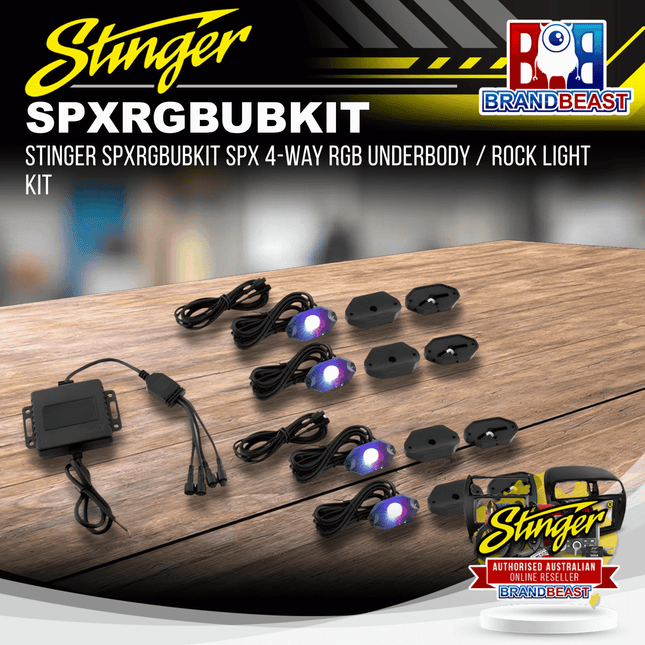 Stinger SPXRGBUBKIT SPX 4-Way RGB Underbody / Rock Light Kit