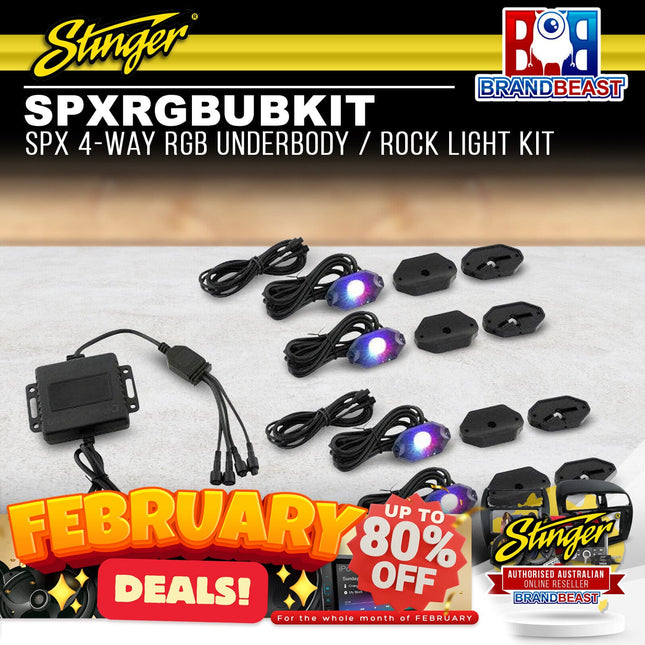 Stinger SPXRGBUBKIT SPX 4-Way RGB Underbody / Rock Light Kit