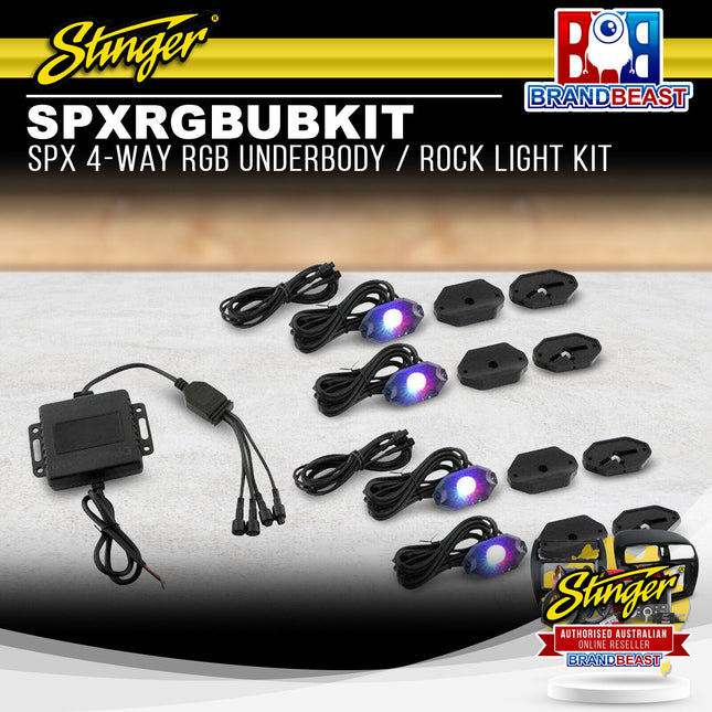 Stinger SPXRGBUBKIT SPX 4-Way RGB Underbody / Rock Light Kit