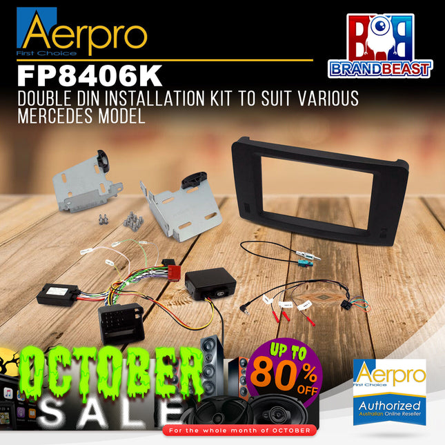 Aerpro FP8406K Double DIN Installation Kit to Suit Various Mercedes Model