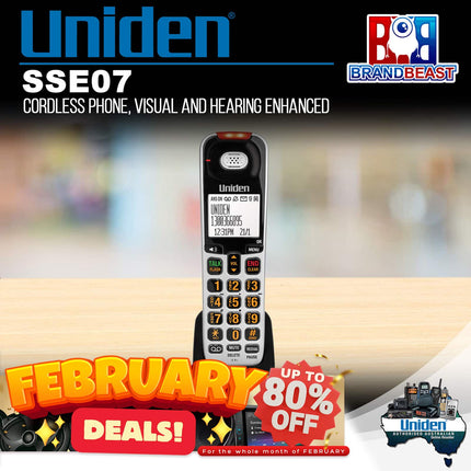 Uniden SSE07 Optional Sight & Sound Digital Cordless Handset SSE 45/47 Phone