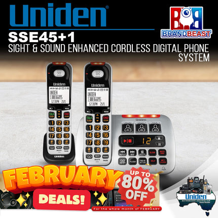 Uniden SSE45+1 Sight & Sound Enhanced Cordless Digital Phone System